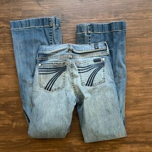 7 For All Mankind dojo tailorless jeans 32” inseam size 25